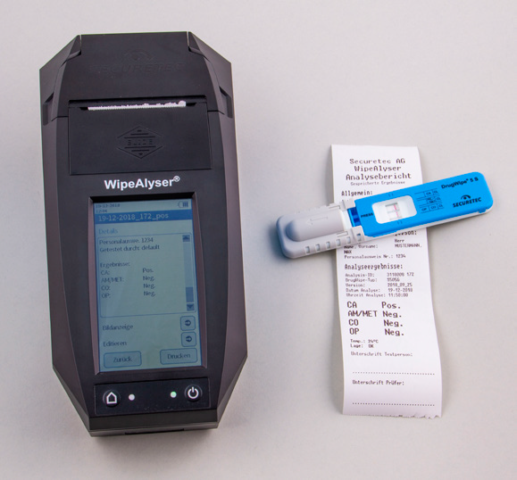DrugWipe, Securetec, WipeAlyzer, тест за наркотици