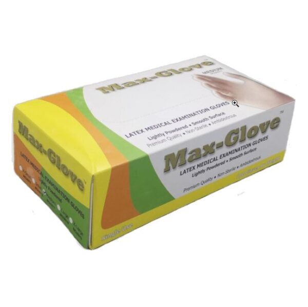 max glove латексови медицински ръкавици кутия